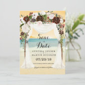 ビーチアーバー結婚式 Save the Date 招待状 (スタンド正面)