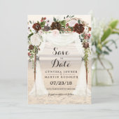 ビーチアーバー結婚式 Save the Date 招待状 (スタンド正面)