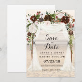 ビーチアーバー結婚式 Save the Date 招待状 (正面/裏面)
