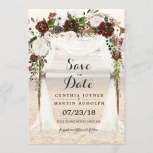 ビーチアーバー結婚式 Save the Date 招待状