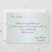 ビーチアーバー花のウェディング ブライズメイドカード 招待状 (裏面)