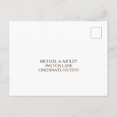 ビーチアーバー ラベンダー ウェディング出欠確認ポストカード インビテーションポストカード (裏面)