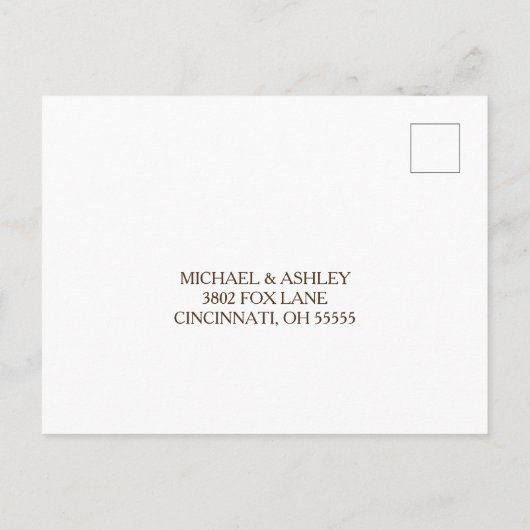 ビーチアーバー ラベンダー ウェディング出欠確認ポストカード インビテーションポストカード (裏面)