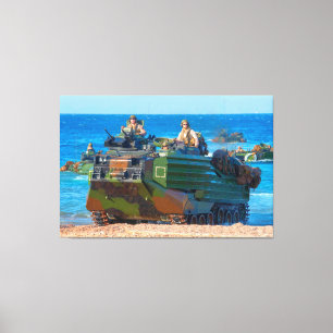 ビーチアーマー – アサルト水陸両用車40x60 キャンバスプリント