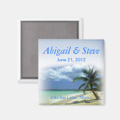 ビーチィビーチカボリゾート結婚式の引き出物キープサケ マグネット (正面/裏面)