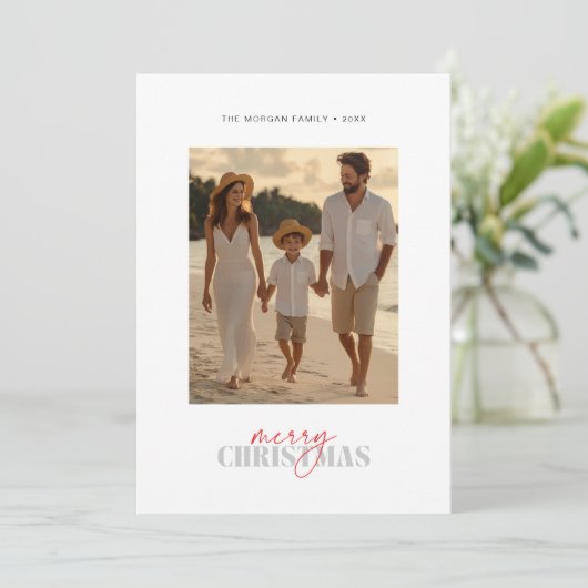 ビーチィ家族の写真航海のクリスマスカード シーズンカード (スタンド正面)