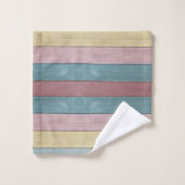 ビーチィ航海のウ素朴ドの色の付いたストライプ色 バスタオルセット (ウォッシュタオル)