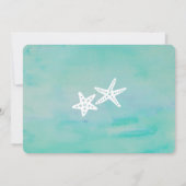 ビーチイアクアウォーターカラー&スターフィッシュSweet sixteen 招待状 (裏面)