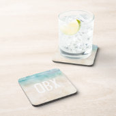 ビーチイニシャル海ビーチ水砂トラベルおもしろい コースター (右側)