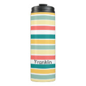 ビーチイパーソナライズされたーのを取得しようストライプ タンブラー (正面)