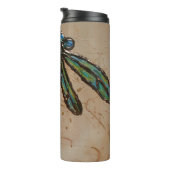 ビーチイブルーとグリーンドラゴンフライ タンブラー (回転右)