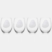 ビーチイブルーシーシェル ステムなしワイングラス (裏面)