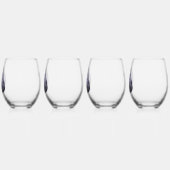 ビーチイブルーシーシェル ステムなしワイングラス (左)