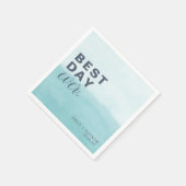 ビーチイブルースウォーター最高のカラーデイエバ結婚ーズ スタンダードカクテルナプキン (角)