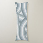 ビーチイブルーレトロレインボーストライプズ模様 ボディピロー (正面縦)