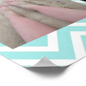 ビーチイブルー数々の写真パーソナライズされたポスター ポスター (角)