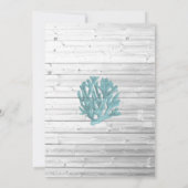 ビーチイホワイトウォッシュウッド結婚式招待状 招待状 (裏面)