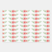 ビーチイボホフローラグリーンリー&金ゴールドスペックスセット3 ラッピングペーパーシート (正面3)