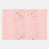 ビーチイボホフローラグリーンリー&金ゴールドスペックスセット3 ラッピングペーパーシート (正面2)