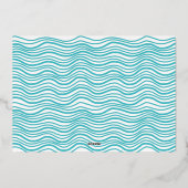 ビーチイメリークリスマスおもしろいの休暇写真 箔シーズンカード (裏面)