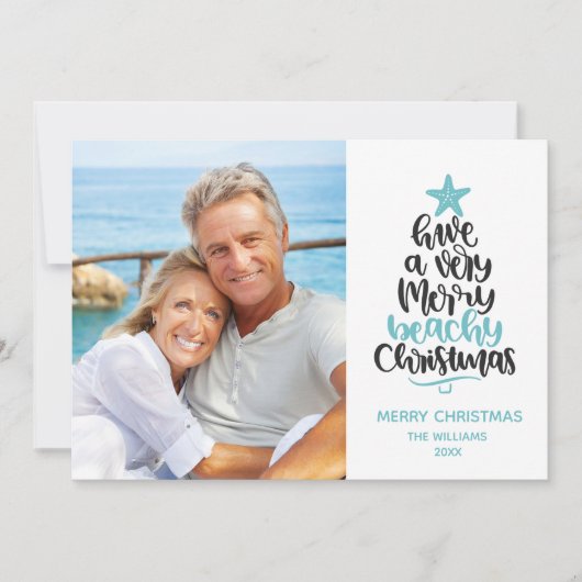 ビーチイメリークリスマスカード シーズンカード (正面)
