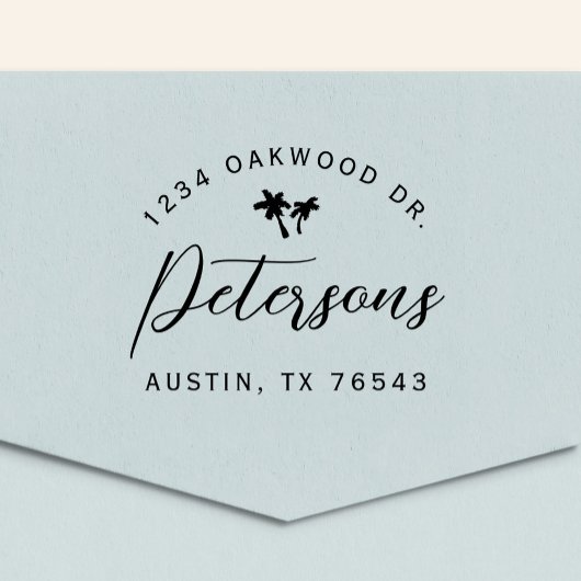 ビーチイモダン差出人住所自己インキングスタンプ セルフインキングスタンプ