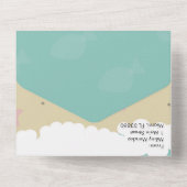 ビーチイラストのサンドクラブウェディング オールインワン招待状 (裏面)