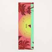 ビーチイラストレーションカスタムモノグラムヨガマット ヨガマット (正面)