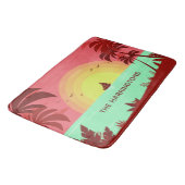 ビーチイラストレーション名前をカスタムするバスマット バスマット (アングル)