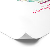 ビーチイリトルクリスマスウォーターカラーアート ポスター (角)