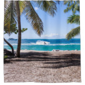 ビーチインアサニーデイ装飾用クッション シャワーカーテン (正面)