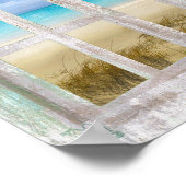 ビーチインオープンウインドウコースタルコテージプリント ポスター (角)