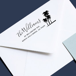 ビーチインスパイアエレガント名と差出人住所 ラバースタンプ