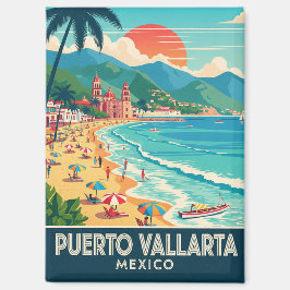 ビーチインプエルトバラルタメキシコトラベル マグネット