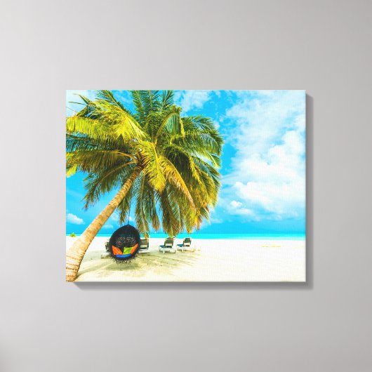 ビーチインモルディブのキャンバス印刷1 キャンバスプリント (正面)
