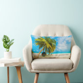 ビーチインモルディブ名前をカスタムする装飾用クッション ランバークッション (椅子)