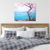 ビーチインBiarritz,フランス(by Kimon Loghi) キャンバスプリント (インサイチュ (寝室))