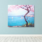 ビーチインBiarritz,フランス(by Kimon Loghi) キャンバスプリント (インサイチュ (ウッドフロア))