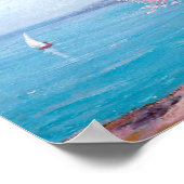 ビーチインBiarritz，フランス(by Kimon Loghi) ポスター (角)