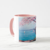 ビーチインBiarritz，フランス(by Kimon Loghi) マグカップ (正面左)