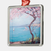 ビーチインBiarritz，フランス(by Kimon Loghi) メタルオーナメント (左)