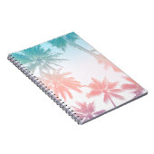 ビーチイヴィンテージサンセットパームツリーズ ノートブック (右側)