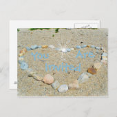 ビーチイ招待状 インビテーションポストカード (正面/裏面)