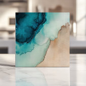 ビーチイ海ブルーとサンドウォーター色 タイル