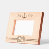 ビーチイ航海のいかり名前をカスタムするパーソナライズされた レーザー彫刻フレーム (左)