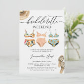 ビーチウィークエンドビキニバチェロレッテブライダルシャワー 招待状 (スタンド正面)
