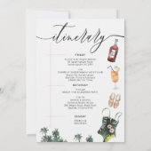 ビーチウィークエンドビキニバチェロレッテブライダルシャワー 招待状 (裏面)