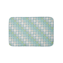 ビーチウィージオメトリックタイル、シーガラス、青、砂