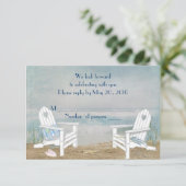 ビーチウェディングの出欠確認 出欠カード (スタンド正面)