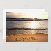 ビーチウェディングの招待状 招待状 (正面/裏面)